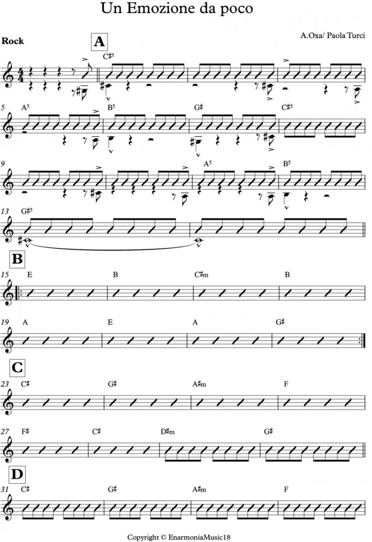 Un emozione da poco - Paola Turci