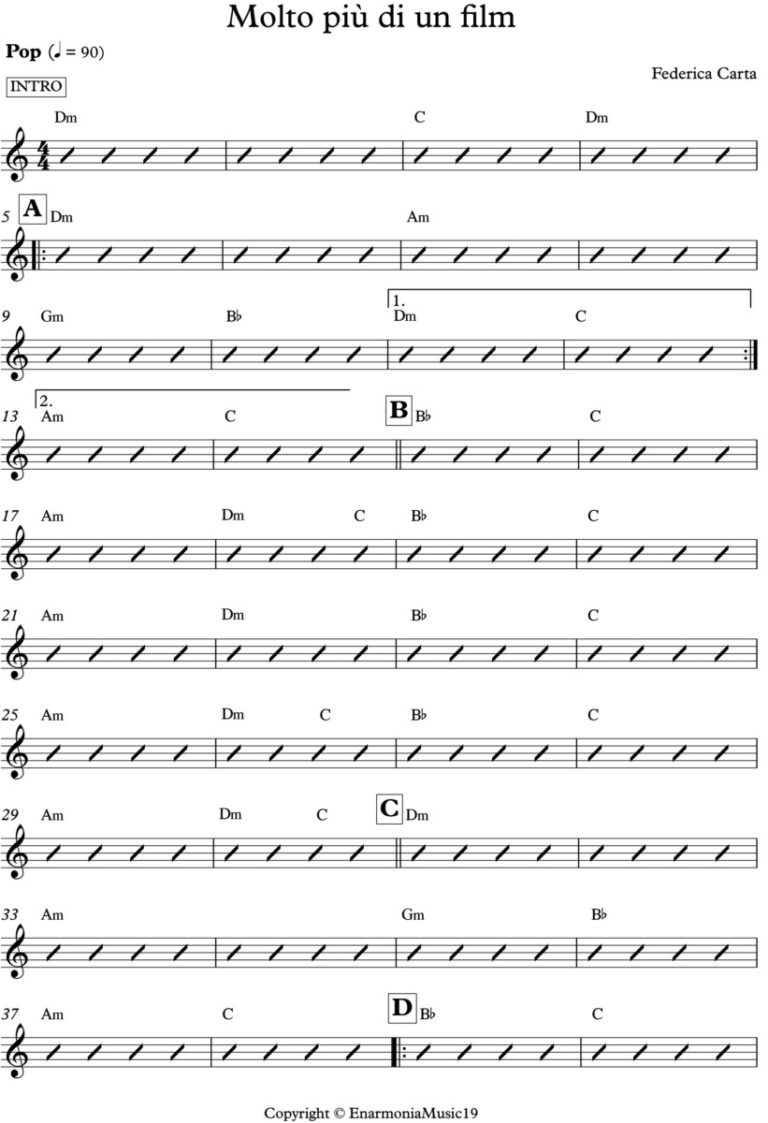 Molto più di un film - Federica Carta spartito